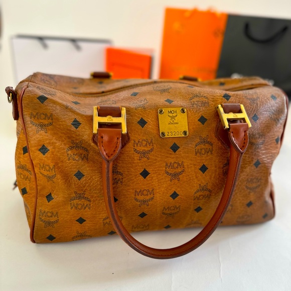MCM Handbags - AUTH MCM Boston Bag 35 x 20